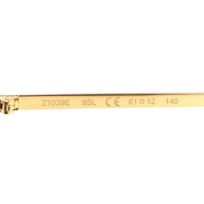 Louis Vuitton Metal LV Mirrored Cat Eye Sunglasses Z1039E Gold 6 of 7
