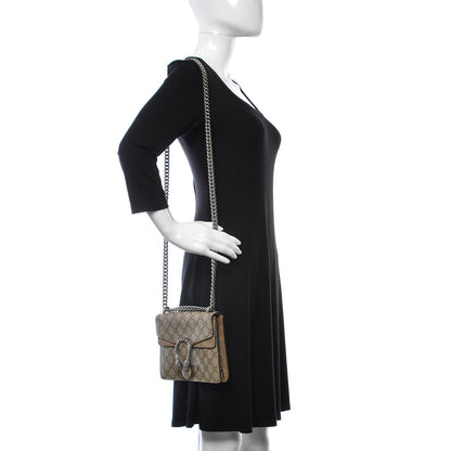 Gucci GG Supreme Monogram Mini Dionysus Shoulder Bag Taupe 2 of 12