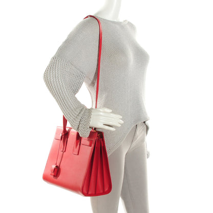 Saint Laurent Calfskin Small Sac De Jour Lipstick Red 2 of 8
