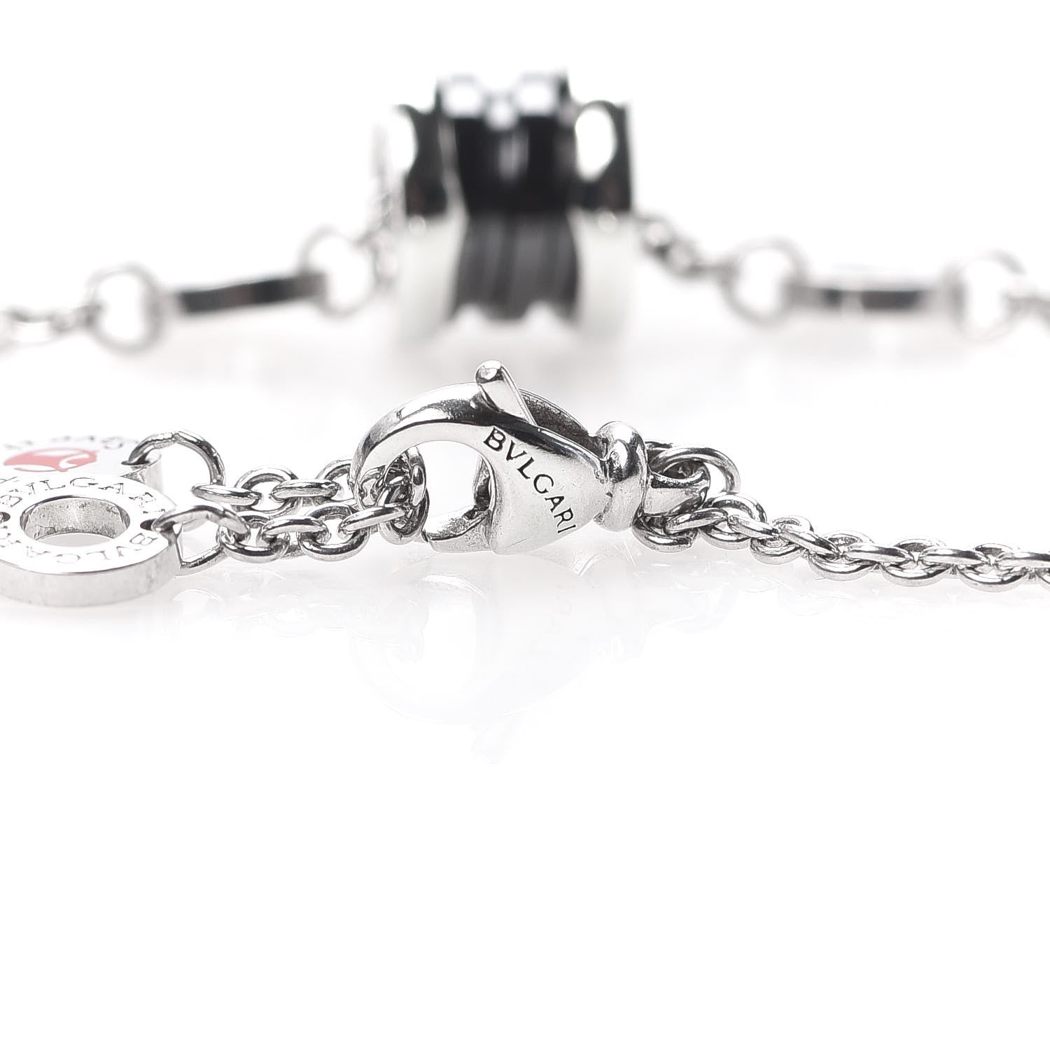 Bulgari Sterling Silver Black Ceramic Save the Children Bracelet ML 4 of 6