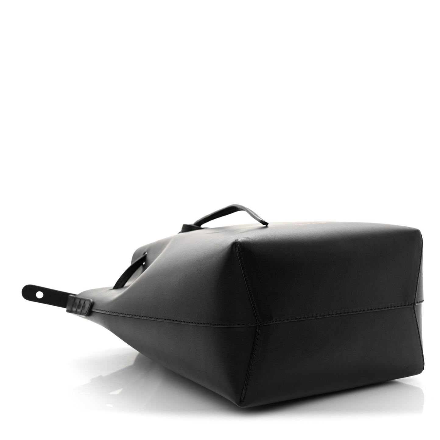 Calfskin Mini Bucket Bag Black Flamma