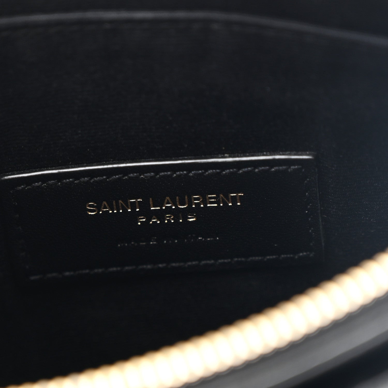 Saint Laurent Grain De Poudre Chevron Monogram Bill Pouch Black 6 of 8