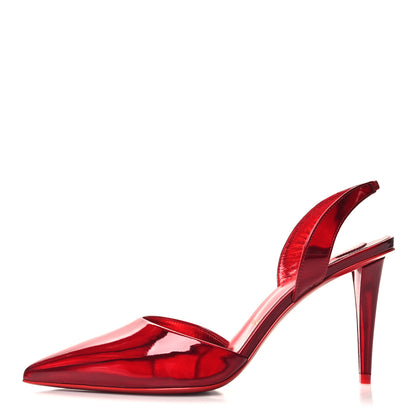 Christian Louboutin Patent Psychic Astrid Sling 85 Pumps 38 Loubi 1 of 8