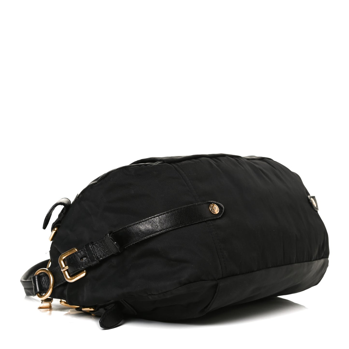 Tessuto Nylon Jacquard Logo Aviator Satchel Black