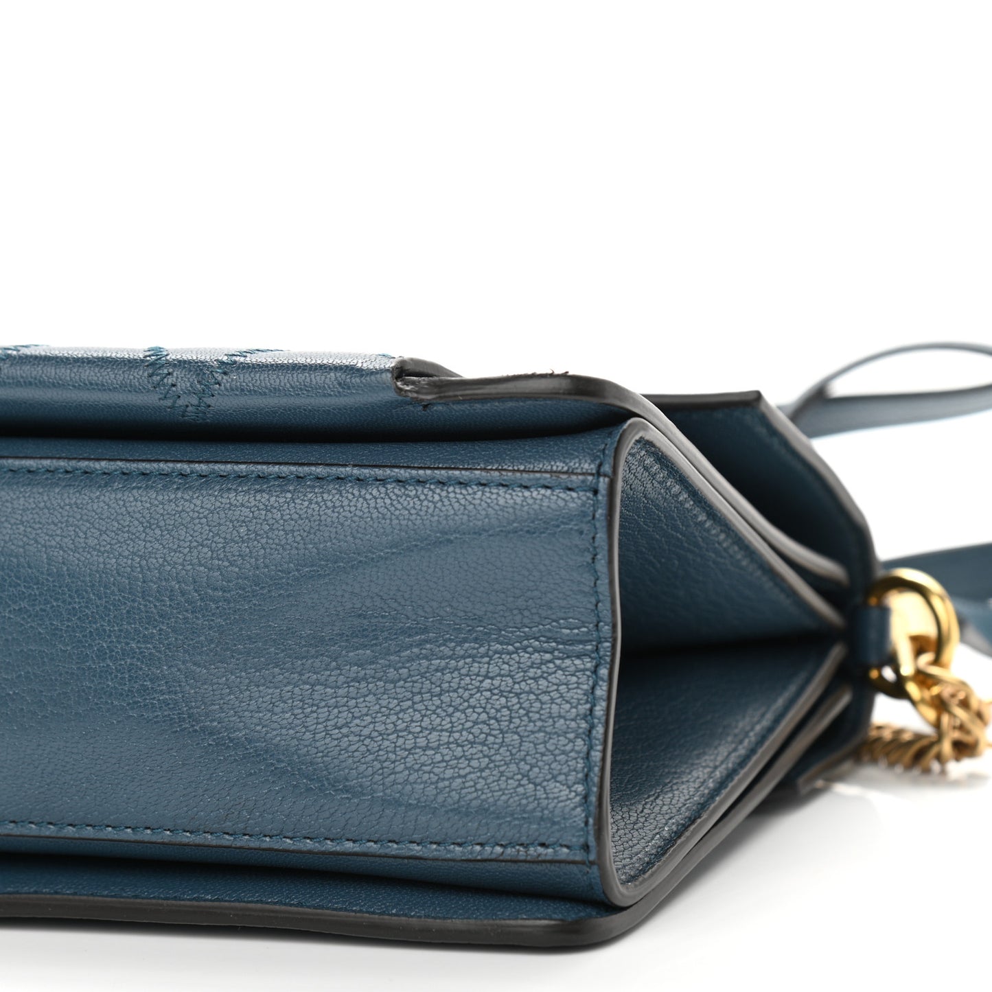 Goatskin Quilted Small GV3 Shoulder Bag Blue