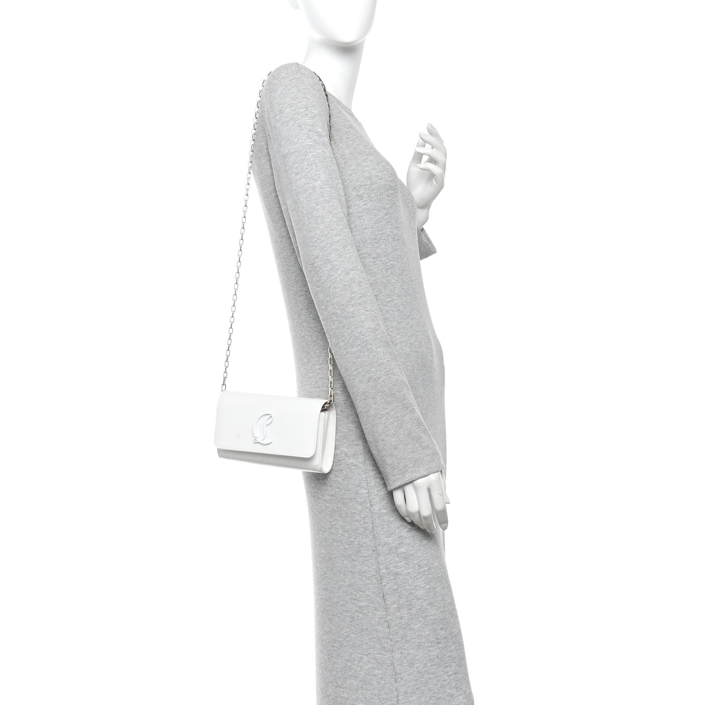 Patent Calfskin By My Side Wallet On Chain White