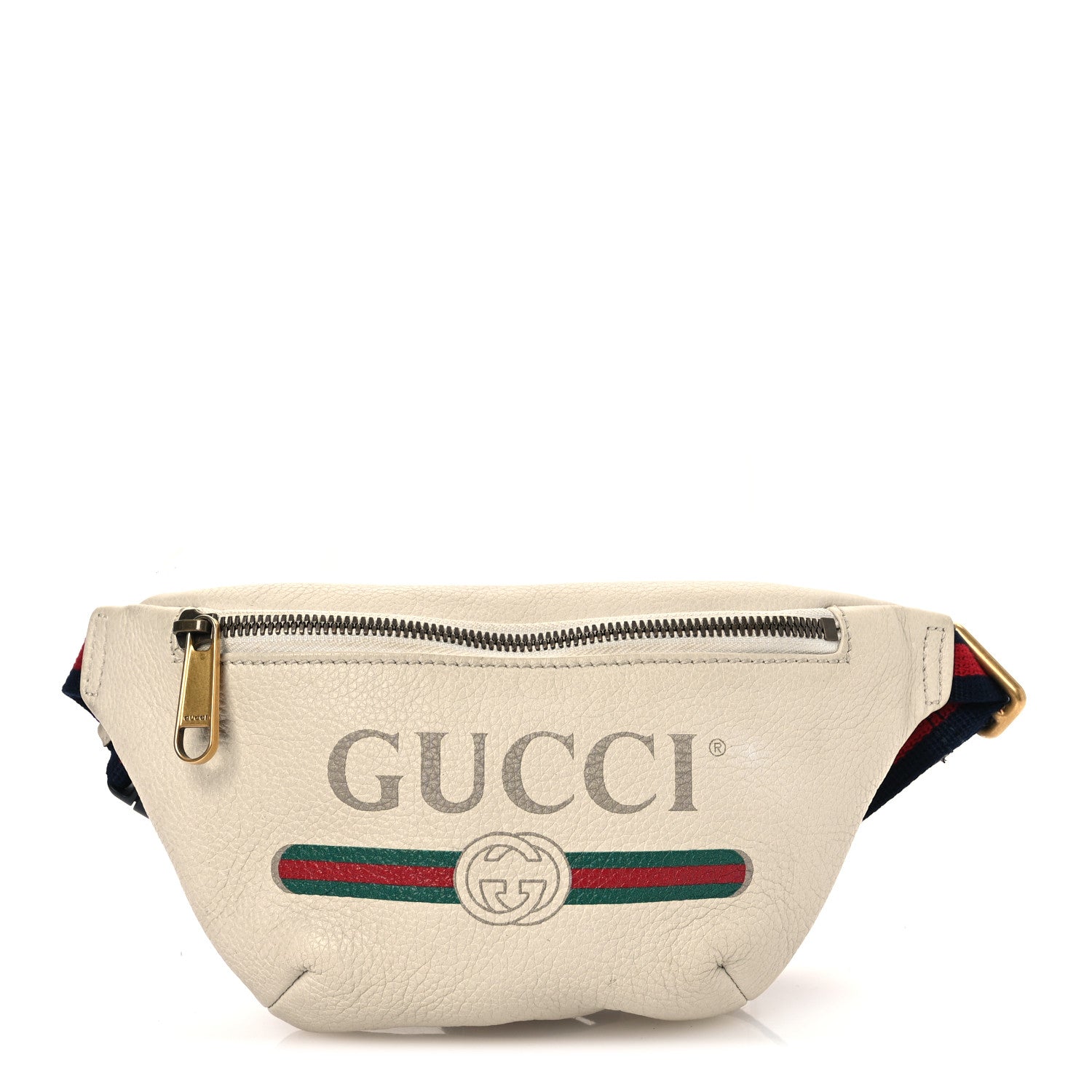 Gucci Grained Calfskin Small Logo Belt Bag White 1 of 10