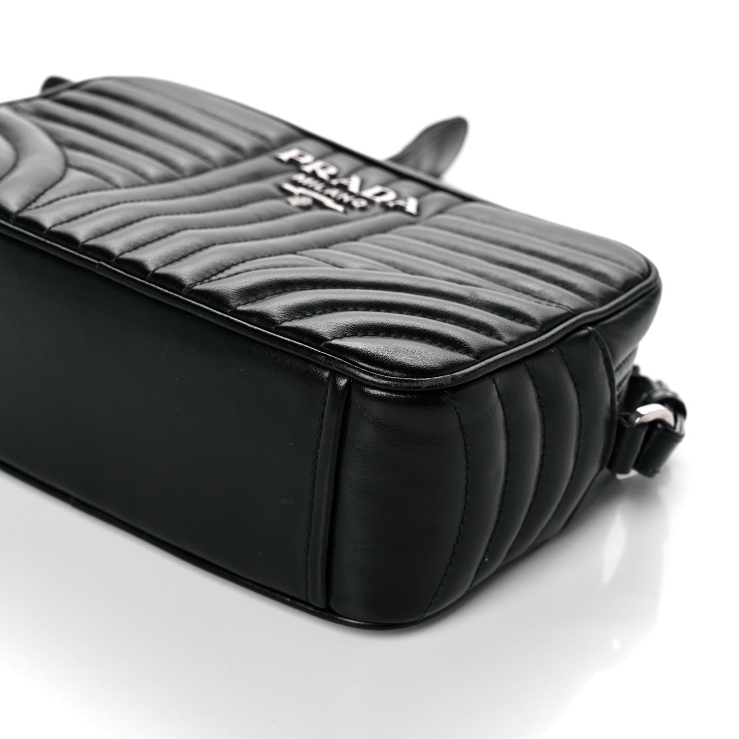Prada Soft Calfskin Diagramme Camera Bag Black 10 of 11