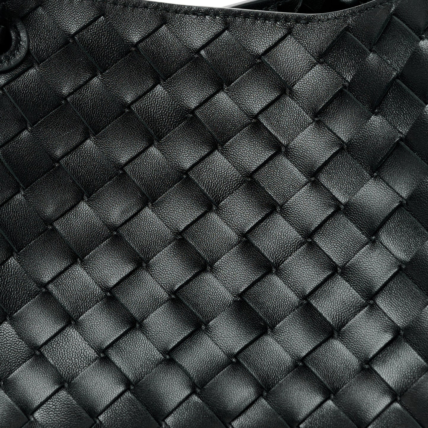 Nappa Intrecciato Small Parachute Shoulder Bag Black