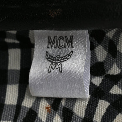 MCM Visetos Liz Shopper Tote Pouch Black 6 of 14