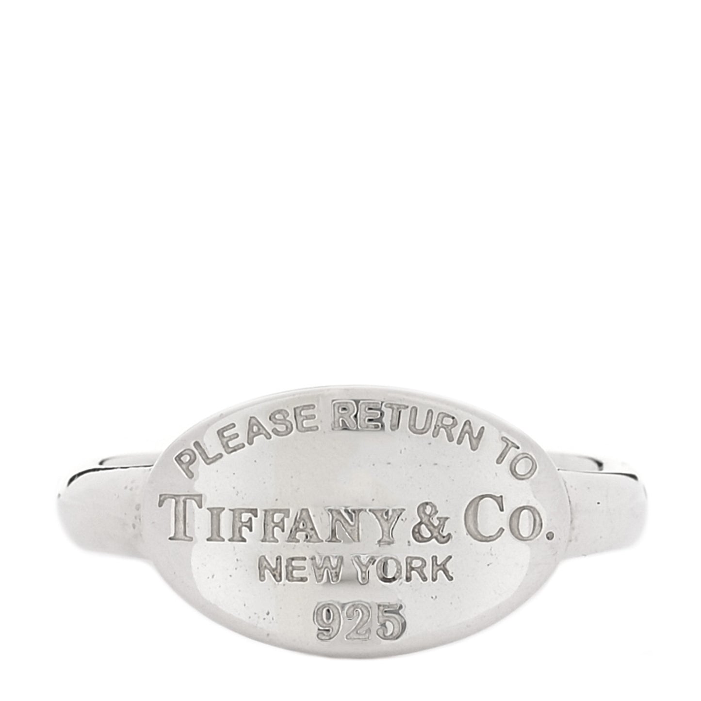 Sterling Silver Return to Tiffany Oval Ring 55 7.25