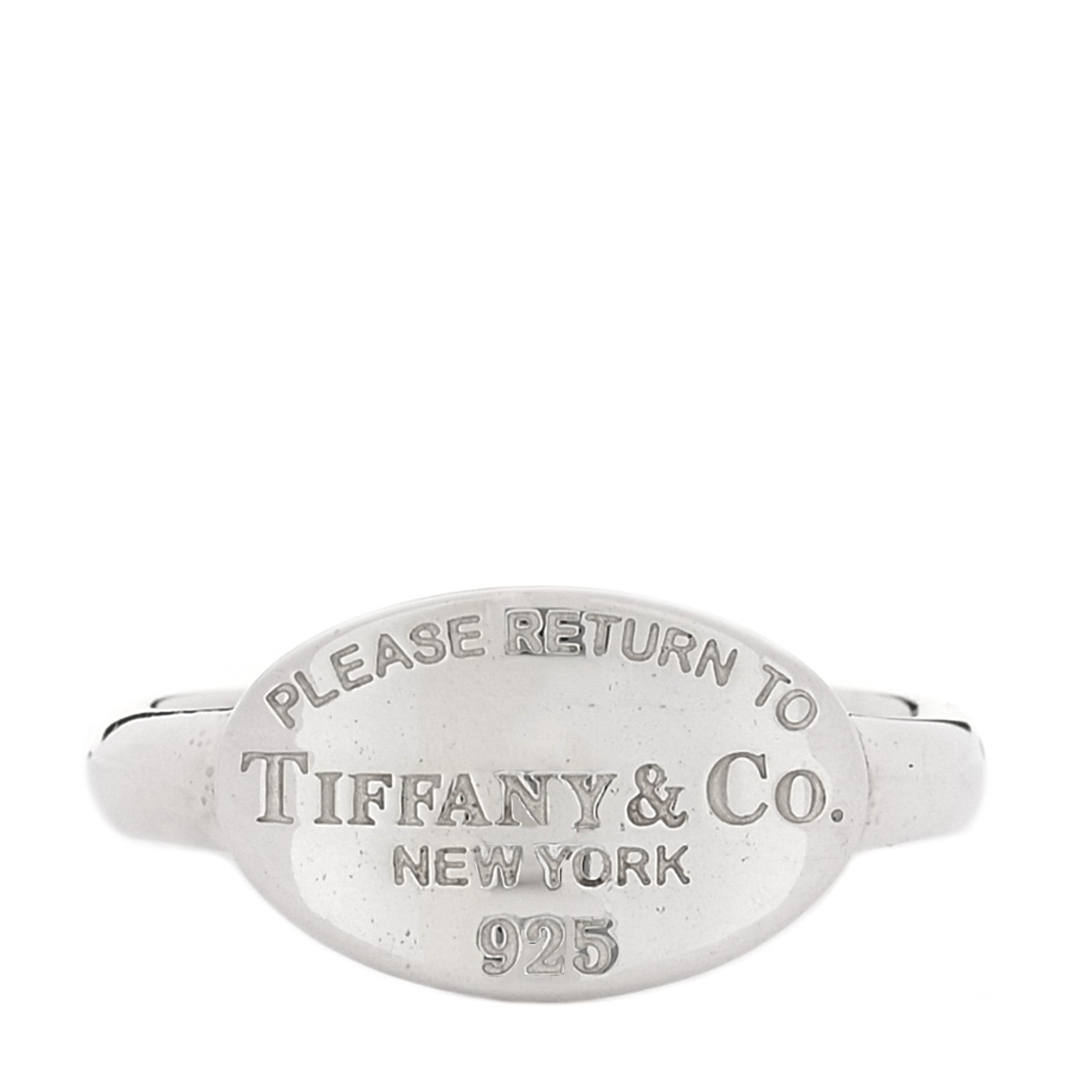 Tiffany Sterling Silver Return to Tiffany Oval Ring 55 7.25 1 of 4