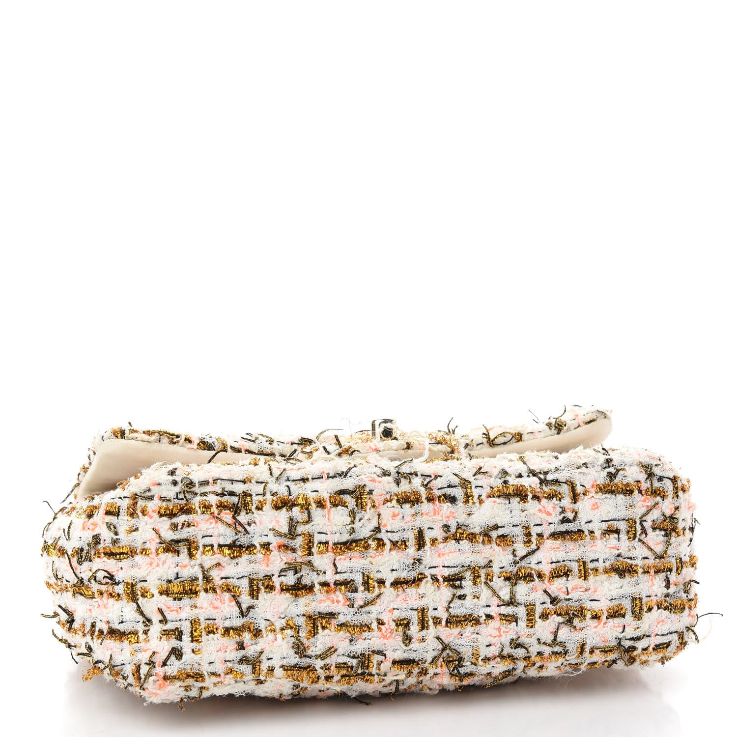 Chanel Tweed Quilted Mini Rectangular Flap White 4 of 10