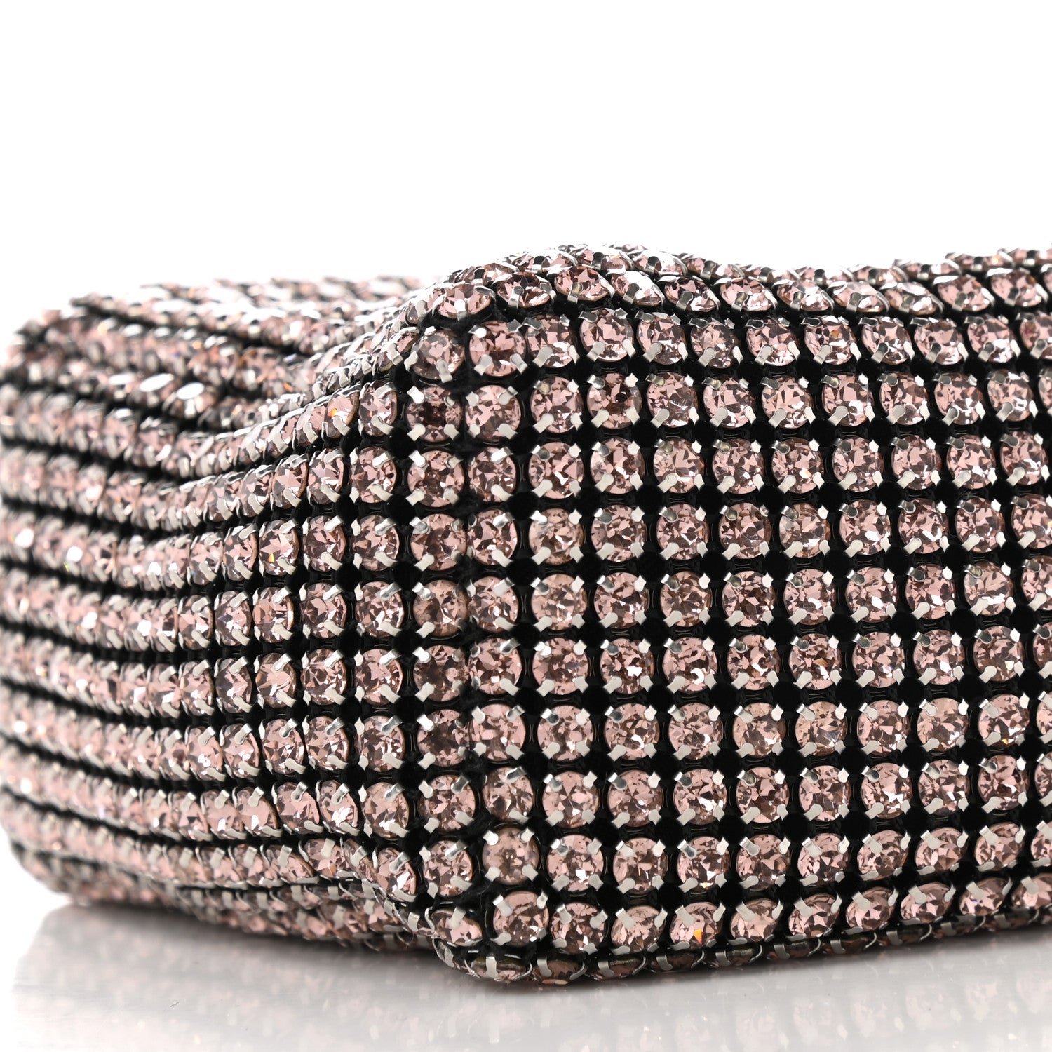 Alexander Wang Mesh Crystal Rhinestone Mini Heiress Pouch Pink 8 of 8