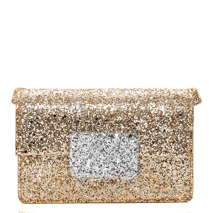 Saint Laurent Glitter Small Lulu Bunny Satchel Gold Silver 1 of 6