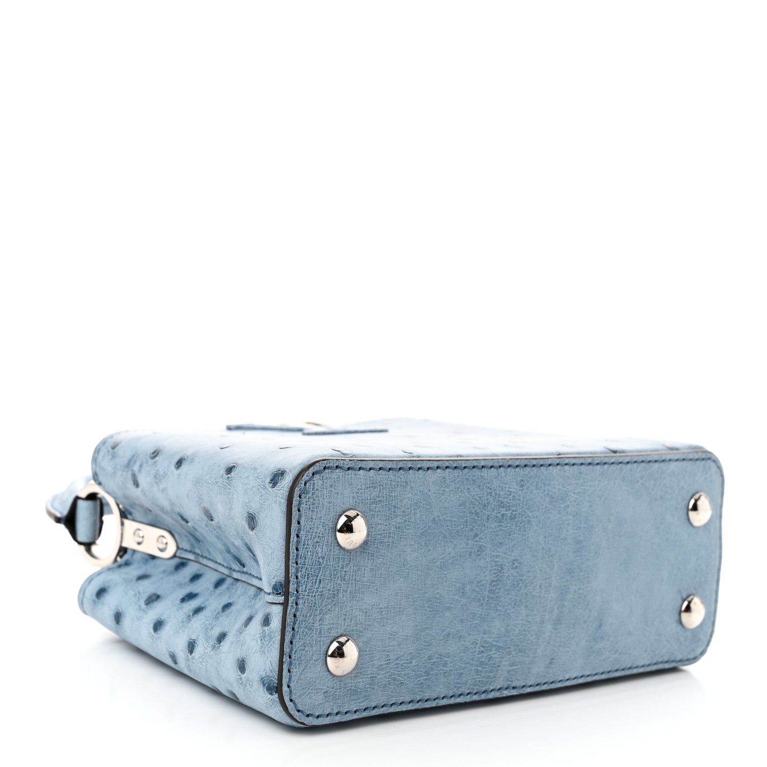 Louis Vuitton Ostrich Capucines Mini Blue Denim 4 of 10