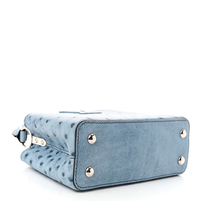 Louis Vuitton Ostrich Capucines Mini Blue Denim 4 of 10
