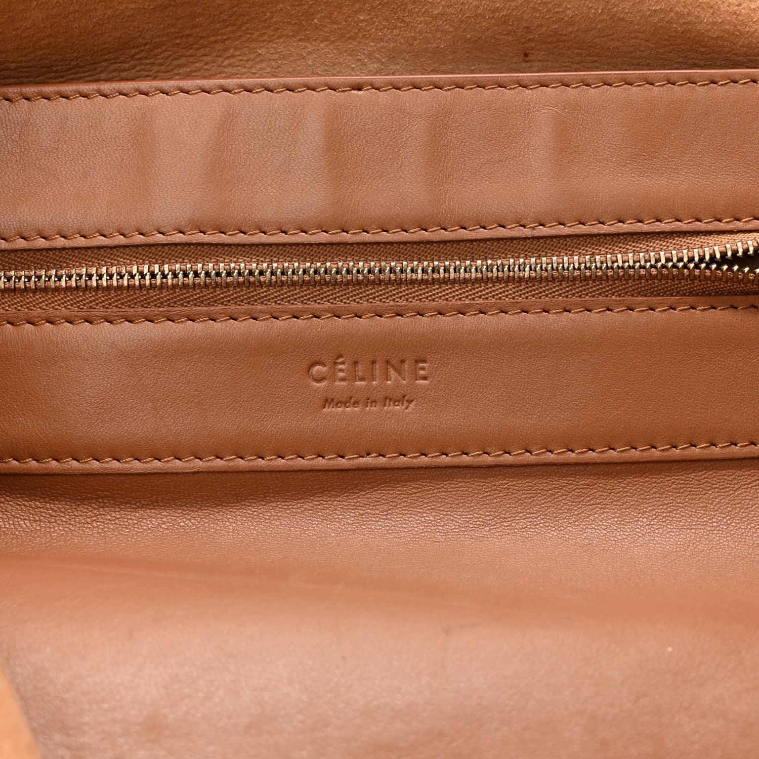 Celine Lambskin Horizontal Bicolor Cabas Camel Black 6 of 13