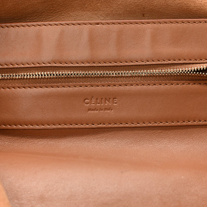 Celine Lambskin Horizontal Bicolor Cabas Camel Black 6 of 13