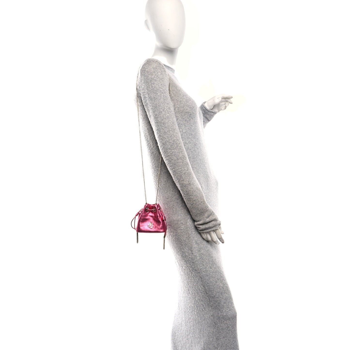 Metallic Nappa Mini Marcheline Shoulder Bag Peony