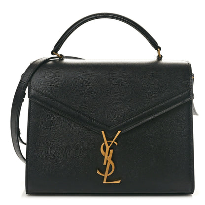 Saint Laurent Grain de Poudre Medium Classic Monogram Cassandra Top Handle Black Rouge Legion 1 of 13
