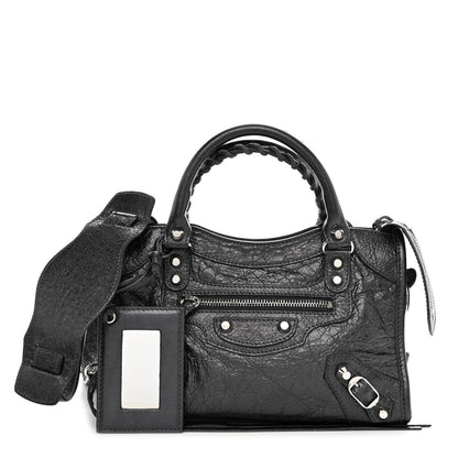 Balenciaga Agneau Classic Silver Hardware Mini City Anthracite 1 of 9