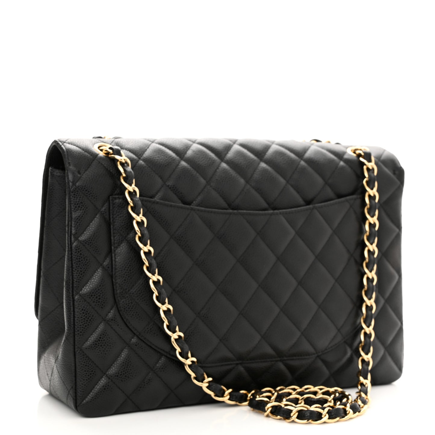 Caviar Quilted Maxi Single Flap Black