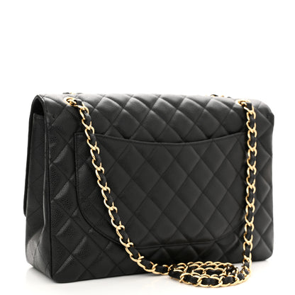 Chanel Caviar Quilted Maxi Single Flap Black 3 of 10