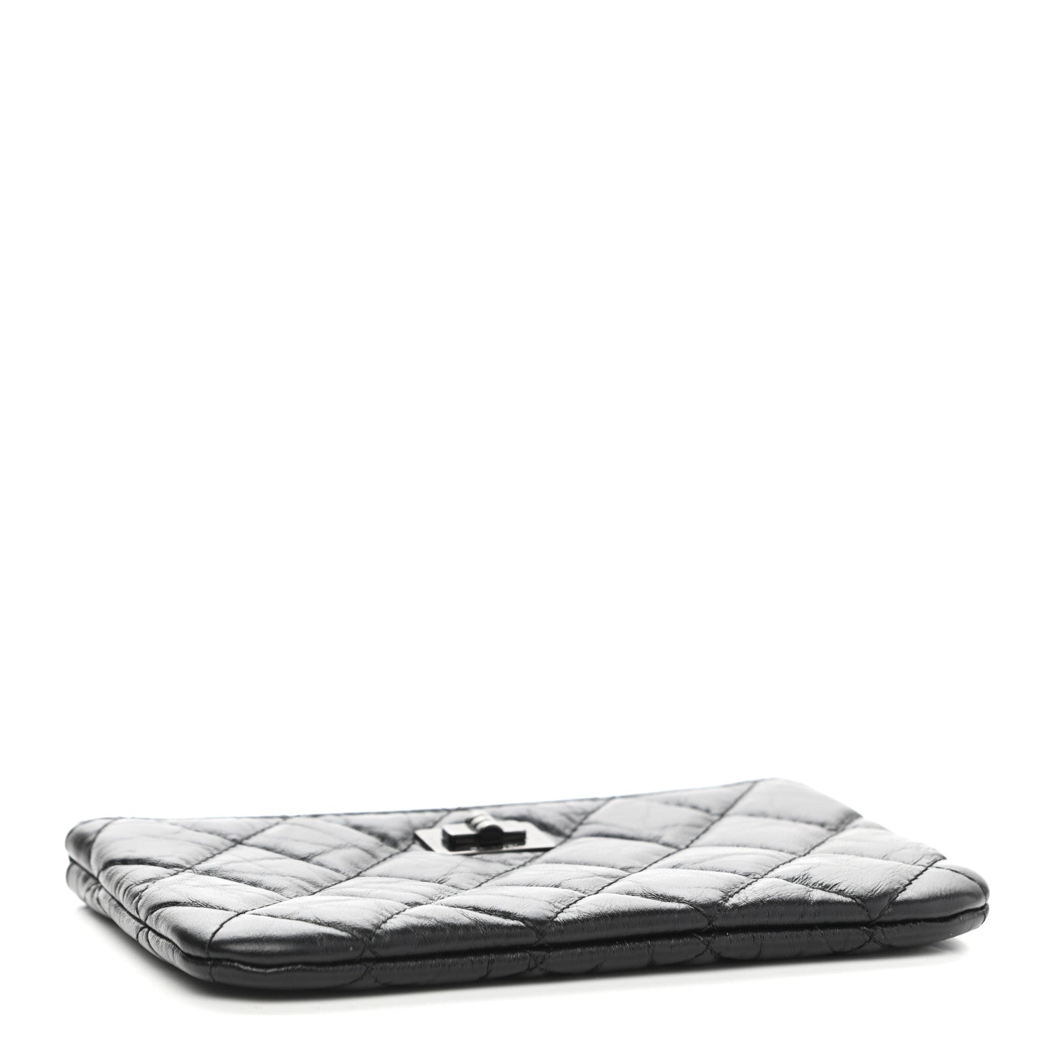 Chanel Aged Calfskin Quilted Small Reissue Cosmetic Case So Black 4 of 7