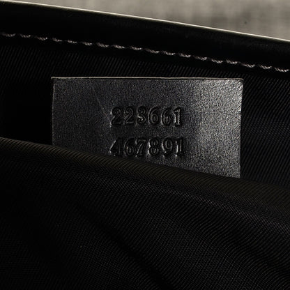Gucci Coated Canvas Interlocking G Double Buckle Flap Messenger Bag Black 7 of 9