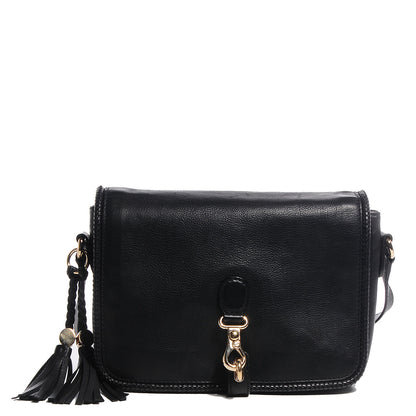 Gucci Grained Calfskin Medium Marrakech Flap Messenger Bag Black 1 of 9