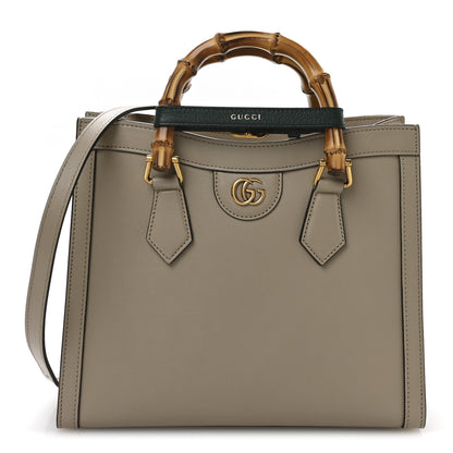 Gucci Wonka Grain Calfskin Small Diana Tote Bag Oatmeal Vintage Green 1 of 10