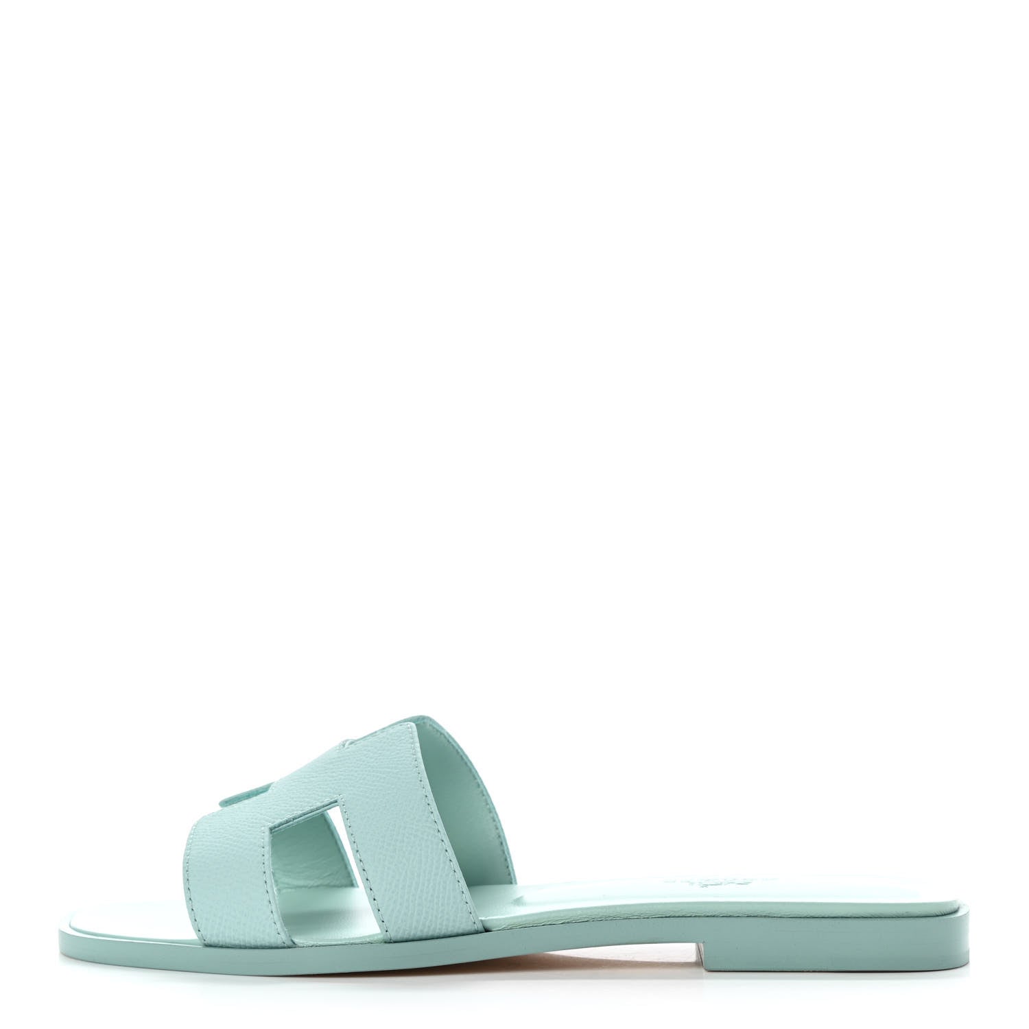 Hermes Epsom Oran Sandals 37 Vert Embrun 1 of 8