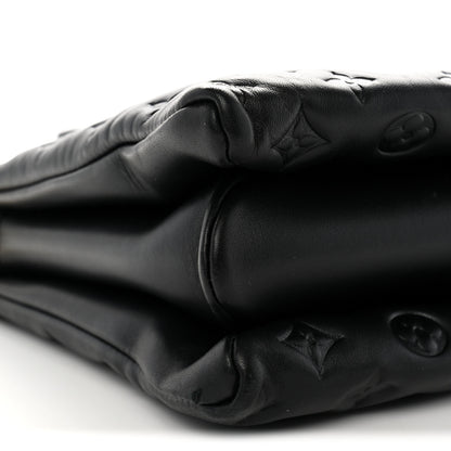 Louis Vuitton Lambskin Embossed Monogram Coussin MM Black 8 of 9