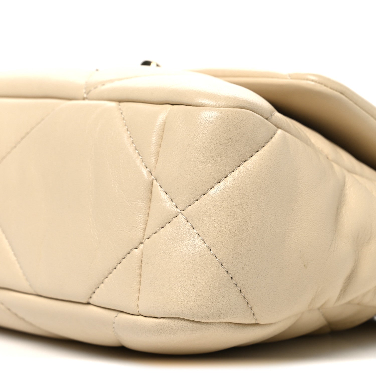 Chanel Lambskin Quilted Medium Chanel 19 Flap White White 10 of 10