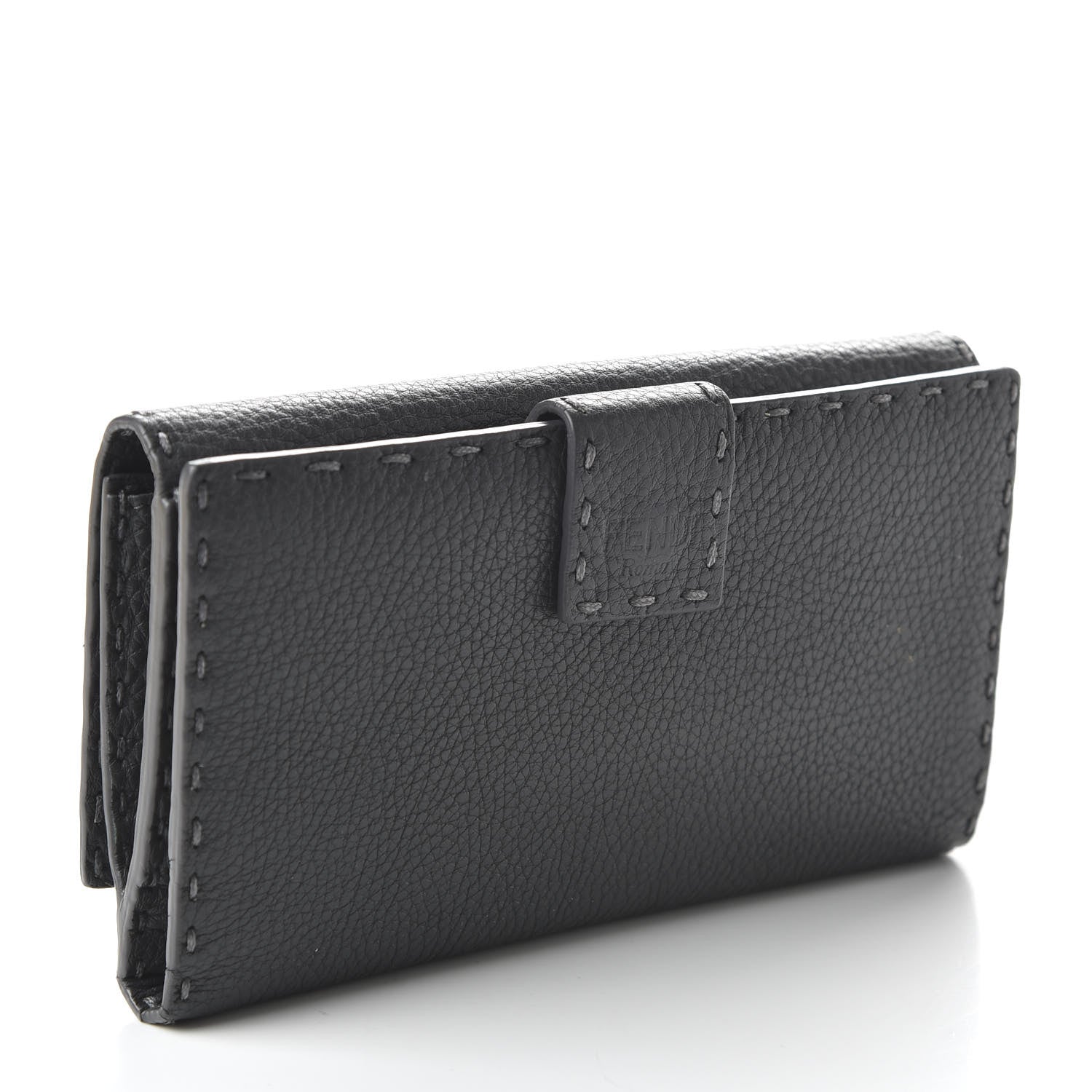 Fendi Cuoio Romano Selleria Peekaboo Continental Wallet Asfalto 5 of 22
