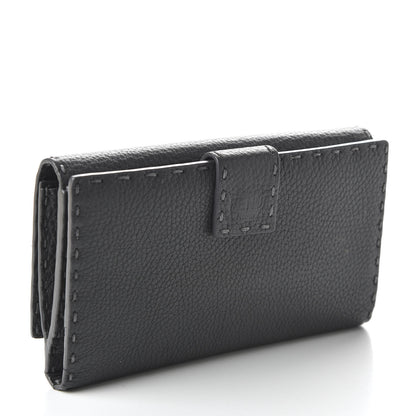 Fendi Cuoio Romano Selleria Peekaboo Continental Wallet Asfalto 5 of 22