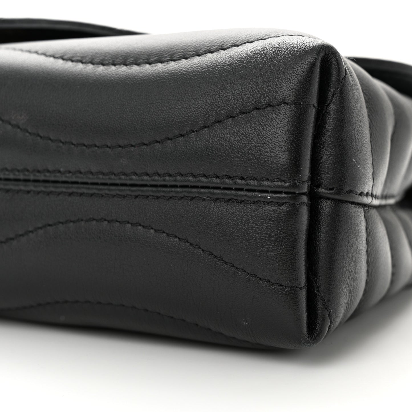 Calfskin LV New Wave Chain Bag Black