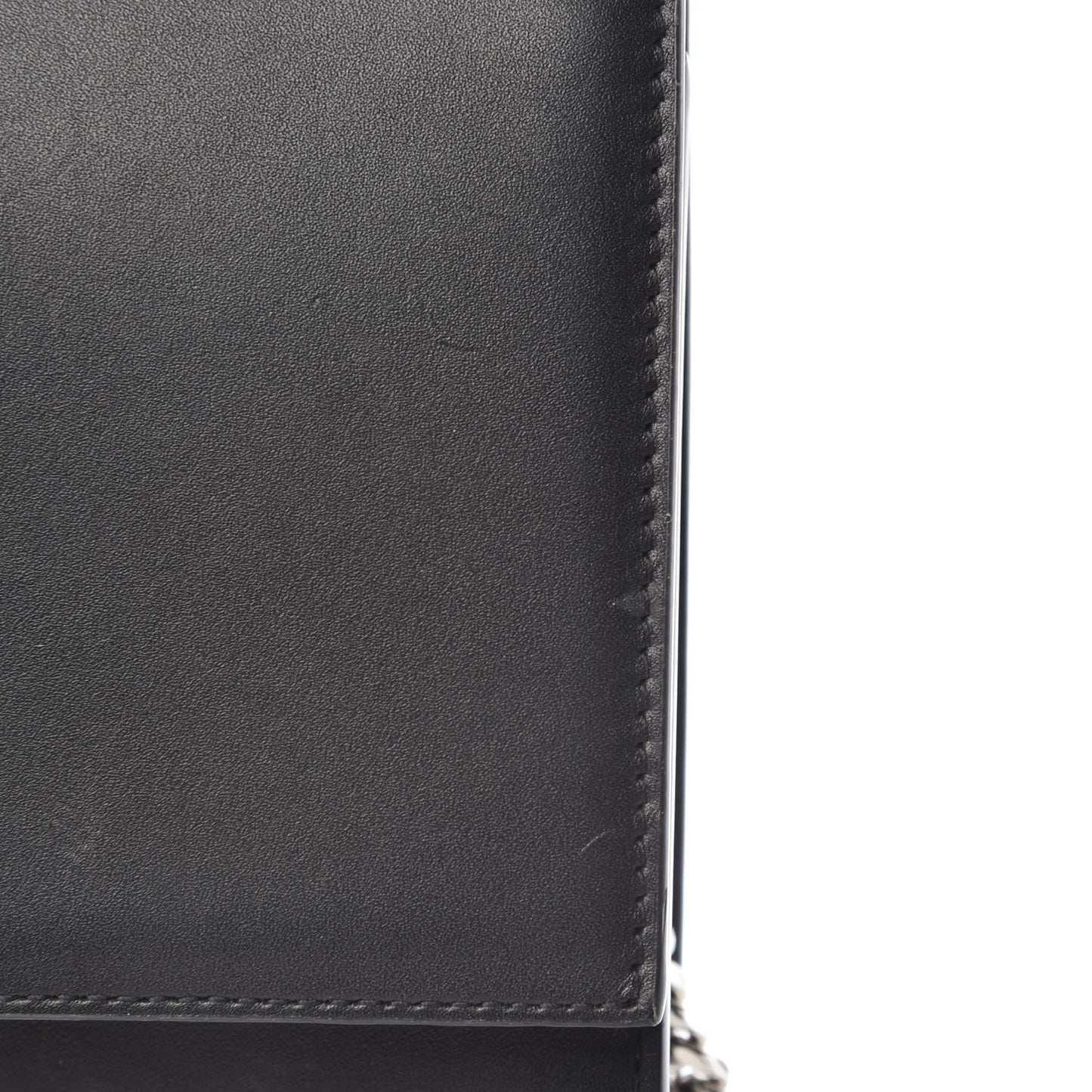 Smooth Calfskin Classic Monogram Kate Tassel Chain Wallet Black
