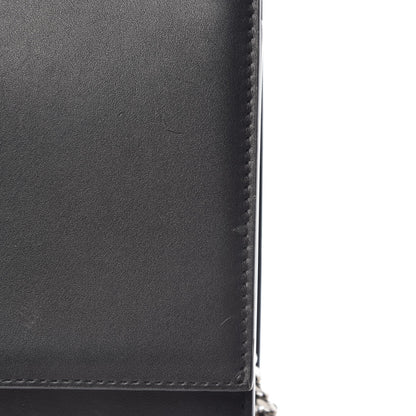 Saint Laurent Smooth Calfskin Classic Monogram Kate Tassel Chain Wallet Black 9 of 13