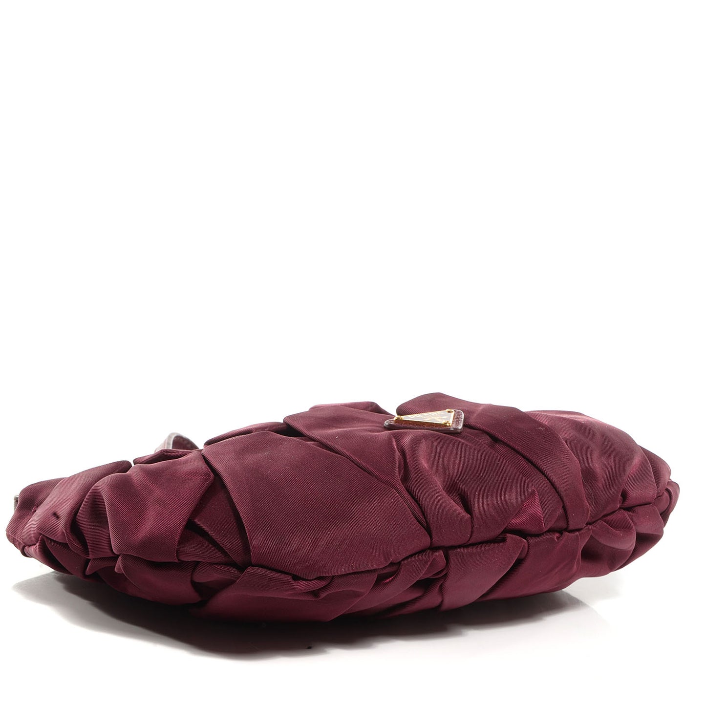 Tessuto Nylon Origami Pleated Wristlet Wine