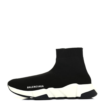 Balenciaga Neoprene Knit Womens Speed Sneakers 39 Black White 1 of 12