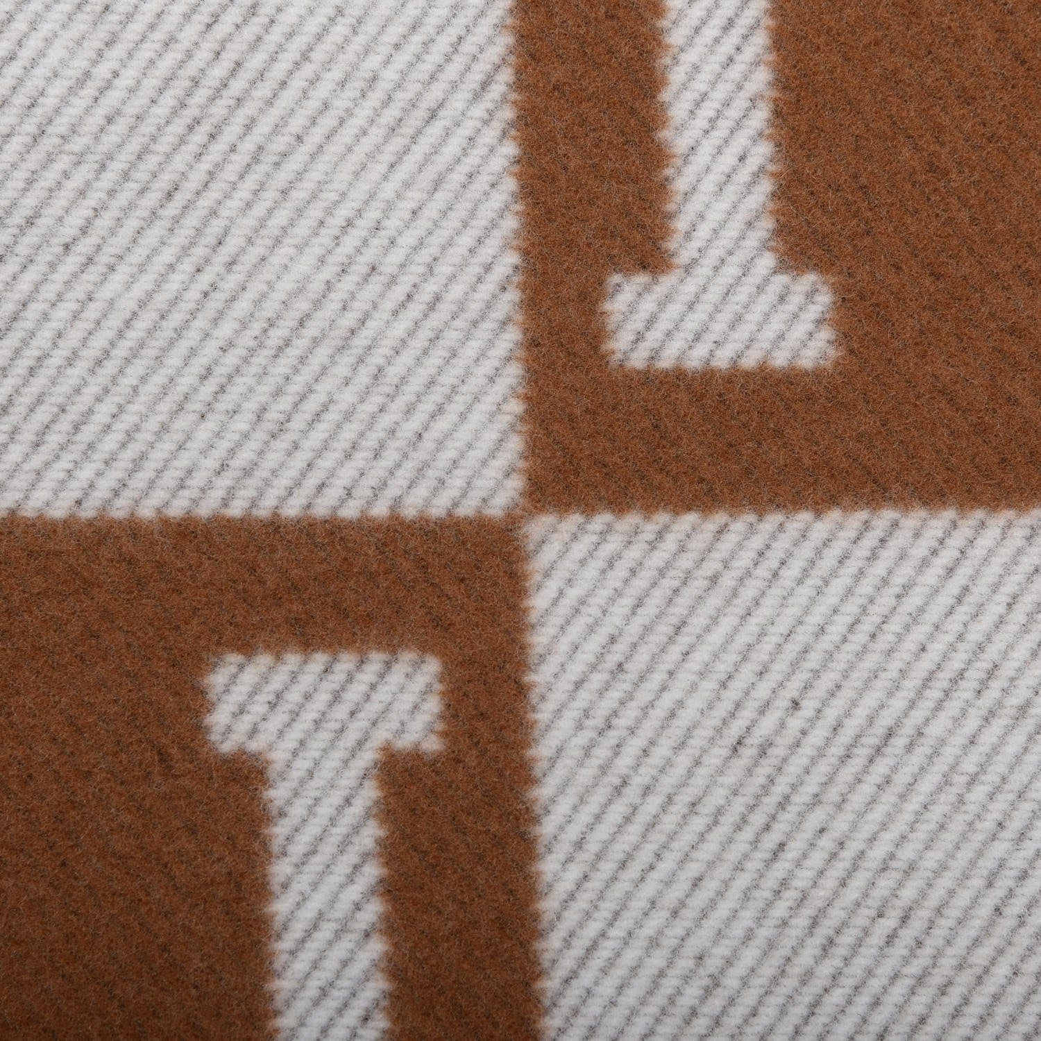 Hermes Wool Cashmere Avalon Blanket Ecru Camel 3 of 3