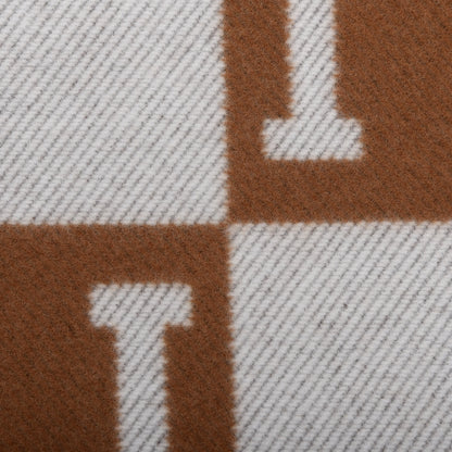 Hermes Wool Cashmere Avalon Blanket Ecru Camel 3 of 3