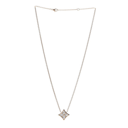 Louis Vuitton 18K Pink Gold Mother Of Pearl Blossom Pendant Necklace 3 of 7