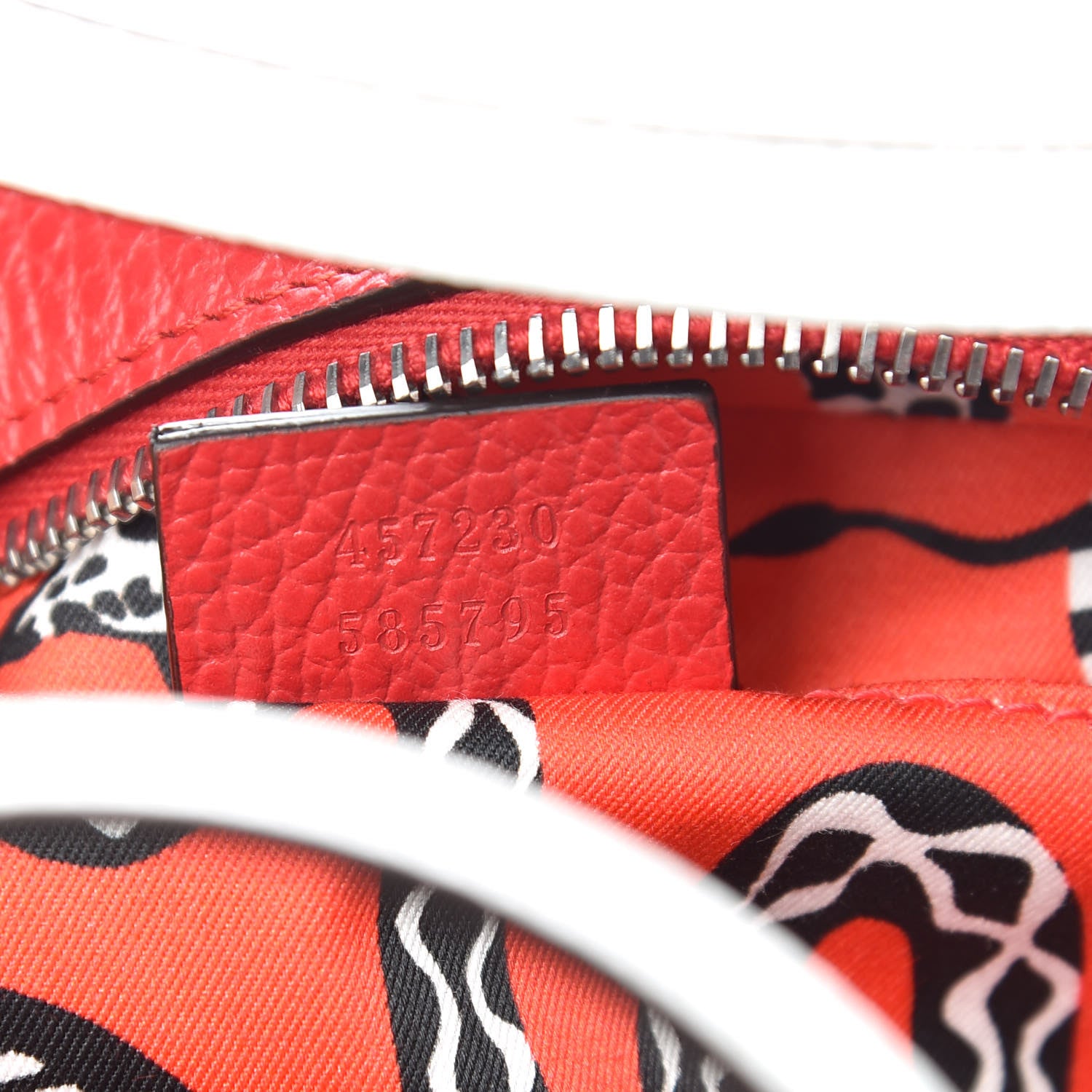 Gucci Calfskin Kids Heart Top Handle Bag Blue Hibiscus Red 9 of 10