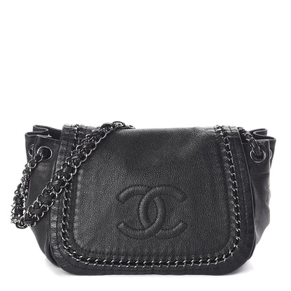 Chanel Metallic Goatskin Luxe Ligne Flap Black 1 of 11