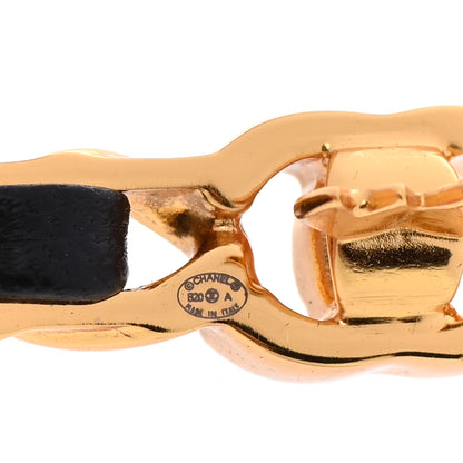 Chanel Pearl Lambskin CC More Is More Hair Clip Black Gold 3 of 4