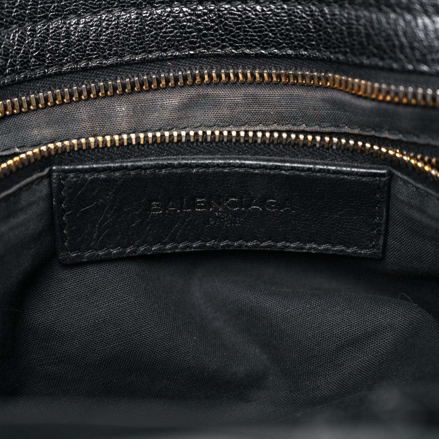 Chevre Gold Metallic Edge Hardware City Black