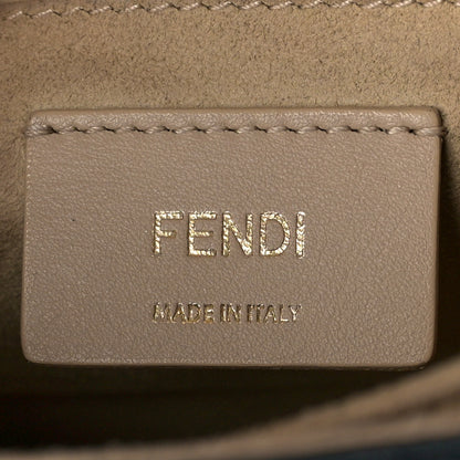 Fendi Vitello Liberty Bi-Color FF 1974 Embossed Kan I Shoulder Bag Black Maya 6 of 11
